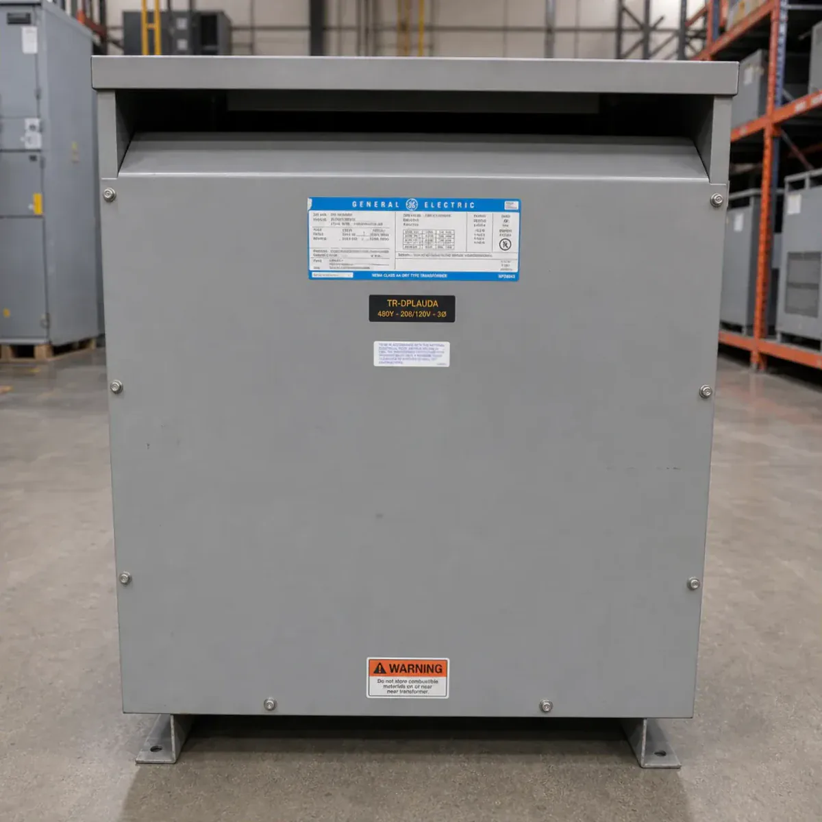 Square D 225 kVA Dry-Type Transformer — 480V to 208Y/120V, 3-Phase