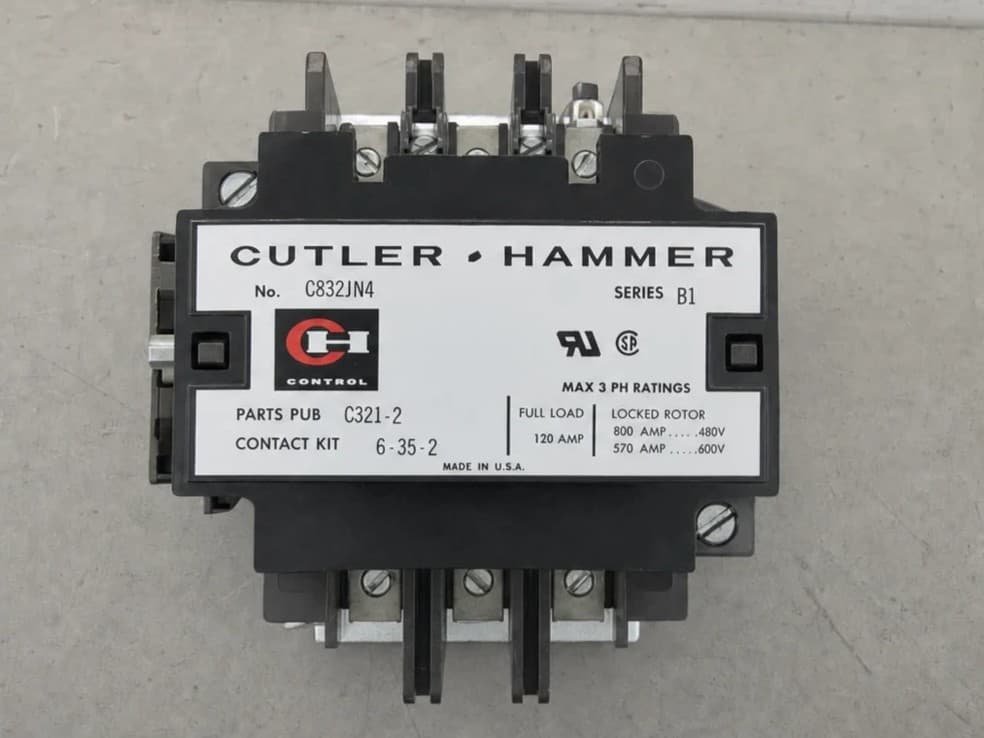 Cutler-Hammer C832JN4 Contactor - 120A 3-Pole